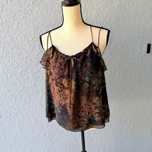 Express Brown multicolored floral Camisole Top
